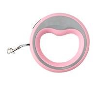 Fictory Ret Laisse rétractable pour animal domestique ABS ergonomique automatique Rose 2,5 m Corde d'entraînement robuste avec verrou de sécurité Crochet en métal