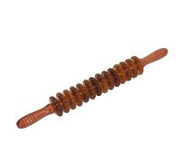 Fictory Rouleau de massage en bois, outil manuel pour fascia, soulage les raideurs, stimule la circulation, 14 balles rotatives, prise en main ergonomique, design portable, relaxation complète du