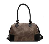Fictory Sac à bandoulière pour femme - Grande capacité - Élégant - Avec bandoulière réglable - Pour voyage et usage quotidien - Marron - Qualité abordable