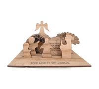 Fictory Scène de résurrection de Terre Sainte, Crèche de Noël pour Pâques, décoration de bureau et d'étagère pour la maison ou le bureau, cadeau de vacances religieux