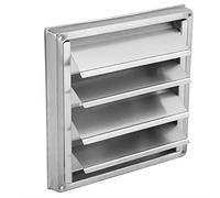 Fictory Sèche-linge carré - Évent mural en acier inoxydable de 100 mm. Ventilateur d'extraction carré pour sèche-linge