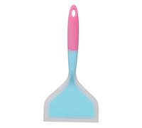 Fictory Spatule de cuisson en silicone, pelle à frire à large ouverture pour crêpes, outil de cuisine antiadhésif, poignée ergonomique, tête bleue, rangement facile, cuisson sans rayures