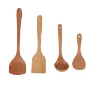 Fictory Spatule en bois pour la cuisine, spatule antidérapante multi-usages, ustensiles de cuisine en bois pour frire et ragoût, outil de cuisine durable et polyvalent