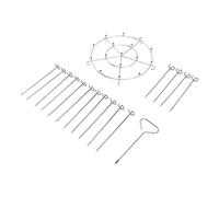 Fictory Support à brochettes en acier inoxydable pour friteuse Ninja Foodi de 8 litres, maximise l'espace de cuisson, nettoyage facile, accessoire de barbecue durable
