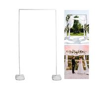 Fictory Support d'arche de mariage avec base, tonnelle florale en PVC blanc pour décorations, assemblage facile à clipser pour mariages, fêtes et événements