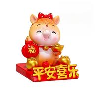 Fictory Support de téléphone en forme de cheval du zodiaque - Décoration de bureau du Nouvel An chinois - Décoration de bureau de style Guochao pour la maison et le bureau - Cadeau de bon augure