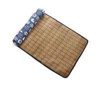 Fictory Tapis de refroidissement pour chat, motif dessin animé, résistant aux rayures, oreiller inclus, 55 x 40 cm, bleu foncé, garde les animaux de compagnie confortables et frais