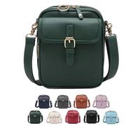 Ficugxd 2025 New Crossbody Leather Bag,urvashi Crossbody Leather Bag,upgrade Vintage Anti-theft Handbags and Purses,Leather Cross Body Bags for Women,with Built In Wallet, With 10 Card Slots-E