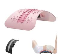 Ficugxd civière lombaire de massage par acupuncture et thérapie magnétique,planche de soutien lombaire pour maigrir,back support board,tendeur etireurlombaire,botanéco tendeur lombaire réglable-Pink