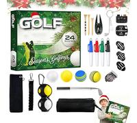 Ficugxd Golf Adventskalender 2025,Calendriers De L'avent De Golf 2025 pour Hommes,Marqueurs De Balle, pour Le Père, Le Maris Ou Le Petit Ami-A