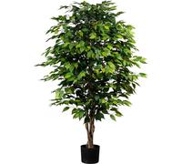 Ficus Benjamini artificiel de haute qualité 150 cm avec tronc naturel pour votre maison