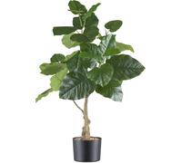 Ficus petiolaris Plante artificielle 85 cm dans pot en plastique noir avec gravier - facile d'entretien