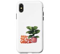 Ficus Plant Pun What The Ficus Going on Design Coque pour iPhone X/XS