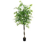 Ficus Tree Artificiel 180 cm, Plante Artificielle en Pot, Grandes Plantes Côtières Plante Artificielle pour L'intérieur et L'extérieur, La Maison, Le Bureau, Le Jardin Décoration Moderne