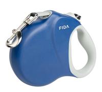 Fida Laisse à enrouleur sans nœuds pour chiens de taille moyenne/grande taille - Laisse robuste pour chiens jusqu'à 50 kg - Modèle 2025 - Bleu - 8 m