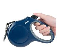 Fida Laisse rétractable pour Chien - 5 m - Très résistante - pour Chiens de Taille Moyenne à Grande - Jusqu'à 50 kg - Ne s'emmêle Pas - Frein à Une Main - Taille L - Bleu Marine
