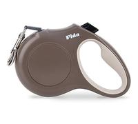 Fida Laisse rétractable pour Chien ou Chat de Taille XS jusqu'à 8 kg, Anti-nœuds, Frein à Une Main (Taille XS, café)
