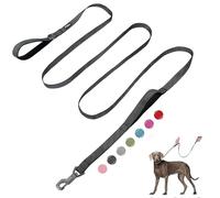 Fida Laisse robuste de 3 m pour chien avec 2 poignées rembourrées confortables, poignée de signalisation et crochet facile avancé, laisse de marche réfléchissante pour chiens de petite, moyenne et