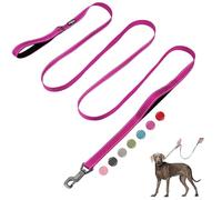 Fida Laisse robuste pour chien de 3 m avec 2 poignées rembourrées confortables, poignée de signalisation et crochet facile avancé, laisse de marche réfléchissante pour chiens de petite, moyenne et