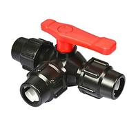 FIDALIKA Vanne De Conduite De Raccordement Rapide EP À Trois Voies, Diamètre Interne 20/22/30/40/50 / 63mm Vannes en Plastique Type De Type T (Color : Black, Size : 63mm)