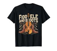 Fiddle Country Honky Tonk Violoneux Bal De Grange T-Shirt