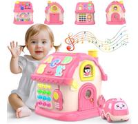 Fidecexv Montessori Jouets pour filles de 1 an 12 en 1, maison musicale, jouets d'apprentissage pour enfants de 1 à 2 ans, cadeaux de premier anniversaire pour filles et garçons de 6 à 12 ans, 12 à 18