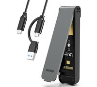 FIDECO Boîtier SSD M.2 NVMe, USB 3.2 Gen 2 10Gbps Boîtier, Boîtier NVMe M.2 Adaptateur pour PCIe M-Key/M+B Key, Design de Style Sandwich, Supporte UASP et Trim (Gris)