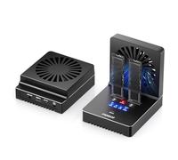 FIDECO Station d'accueil de clonage M.2 NVMe SATA SSD, USB 3.2 Gen 2, duplicateur NVMe 20 Gbit/s avec Ventilateur de Refroidissement Pliable, Prend en Charge Le Clone Hors Ligne, UASP et Trim