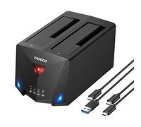 FIDECO Station d'accueil pour Disque Dur, USB 3.2 Gen 1 HDD Docking Station 2,5"/3,5" SATA HDD SSD avec câble USB A vers C et câble USB C vers C, Prend en Charge Clone Hors Ligne et UASP
