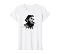 Fidel Castro Cuba Revolution Latin America T-Shirt Graphique avec Valeur, Femme, Blanc, L