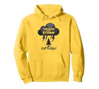 Fidèle à Travers Les tempêtes : Toute ma Vie Citation inspirante Sweat à Capuche, Unisexe pour Adultes, Citron, M