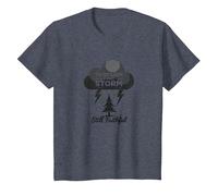 Fidèle à Travers Les tempêtes : Toute ma Vie Citation inspirante T-Shirt, Enfant, Bleu Chiné, 8 Ans
