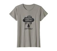 Fidèle à Travers Les tempêtes : Toute ma Vie Citation inspirante T-Shirt, Femme, Ardoise, S