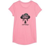 Fidèle à Travers Les tempêtes : Toute ma Vie Citation inspirante T-Shirt, Fille, Rose, XS