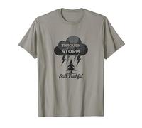Fidèle à Travers Les tempêtes : Toute ma Vie Citation inspirante T-Shirt, Homme, Ardoise, 3XL