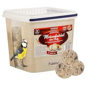Fidelio Lot de 30 Boules de Graisse sans Filet - Nourriture pour Oiseaux Sauvages Riches en protéines et en énergie - Nourriture pour Oiseaux Sauvages de qualité supérieure - 2,5 kg