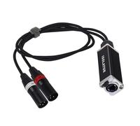 Fidelitys Extenseur de son XLR à 2 ports avec boîtier en métal compatible avec les systèmes Home Cinéma et Studio - Rallonge de ligne XLR en métal - Connecteurs à double canal avec amélioration de la