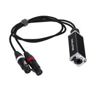 Fidelitys Extenseur de son XLR à 2 ports avec boîtier en métal compatible avec les systèmes Home Cinéma et Studio - Rallonge de ligne XLR en métal - Connecteurs à double canal avec amélioration de la