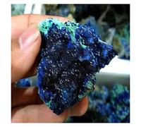 FIDEMM Petit Rare véritable Azurite Naturelle Pierre Brute Malachite décoration Brute Cristal Cadeau Bleu Collection Pierre spécimen Maison Enfant
