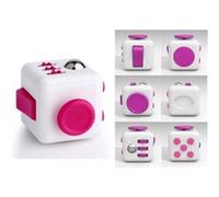Fidget cube anti-stress modele blanc rose Blanc G