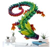 Fidget Dragon Toy - Dragon en imprimé 3D, figurine de bureau articulée | Modèle de dragon articulé pour affichage, pièce de décoration d'Halloween, Noël, cadeau de décoration de bureau