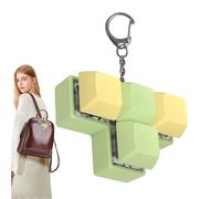 Fidget Keychain Clavier Fidget Clicker Porte-clés Lumineux 4 Touches Testeur d'arbre Jouet pour Doigt | Porte-clés, jouet sensoriel, testeur d'arbres ,