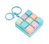 Fidget Keychain Clicker - 9 in 1 Detachable Keyboard Stress Toy | Keyboard Fidget Toy | Portable ABS Fidgett Gadget Pendant Keychain for Backpack Bag Tote School Travel