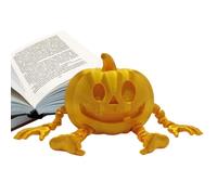 Fidget pumpkinDecoration - 3D Printed Flexible Mini pumpkinStatue, Hinged Movable Toy | Cute Halloween Desk Ornament, Sensory Stress Relief Figure, Novelty Gift for Kids Adults Party Decor