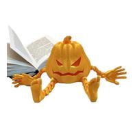 Fidget pumpkinDecoration - 3D Printed Flexible Mini pumpkinStatue, Hinged Movable Toy | Cute Halloween Desk Ornament, Sensory Stress Relief Figure, Novelty Gift for Kids Adults Party Decor