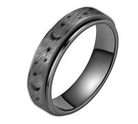 Fidget Rings Women, Rotating Finger Jewelry, Hollow Star Moon, Adjustable Stainless Steel, Stress Relief Fidget Ring, For Classroom, Travel, Adult, Student, Meditation, Focus, Public Speaking,