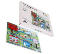 Fidget Sensory Board - Jeu de société sensoriel - Jeu de puzzle de transport urbain avec serrures - Jouet de voyage pour tout-petits - Planche à capteur de développement