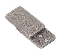 Fidget Slider Toy, Portable Metal Magnetic Poker Push Slider With Skull Pattern And Box For ADHD Autisme Anxiété Stress Relief,Gold,5.5 X 3 X 1cm