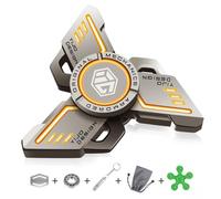 Fidget Spinner en Métal, TGKYK Hand Spinner Métal, Lumineux Fidget Spinner Metal, Stress Tdah Soulagement Figets Jouet, LED Fidget Toys Fidget Finger, Jouets Anti-Anxiété pour Enfants Adultes - Orange