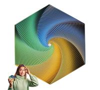 Fidget Spiral Spinner,Magique Stéréoscopique 3D - Hexagone Impression 3D Magique Stéréoscopique,Hand Spinner pour et Adultes